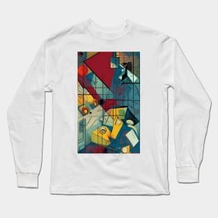 Cubist Line Composition Long Sleeve T-Shirt